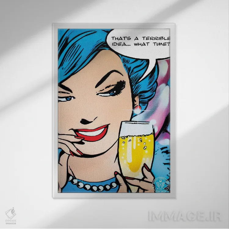 تابلو دکوراتیو ایده افتضاح I اثر دی۱۳ایگو - نمای قابدار سفید