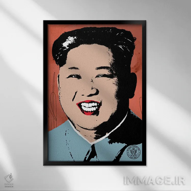 تابلو دکوراتیو مرد موشکی اثر دی۱۳ایگو - نمای قابدار مشکی