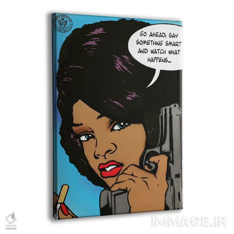 تابلو دکوراتیو ادامه بده اثر دی۱۳ایگو - نمای پرسپکتیو محصول