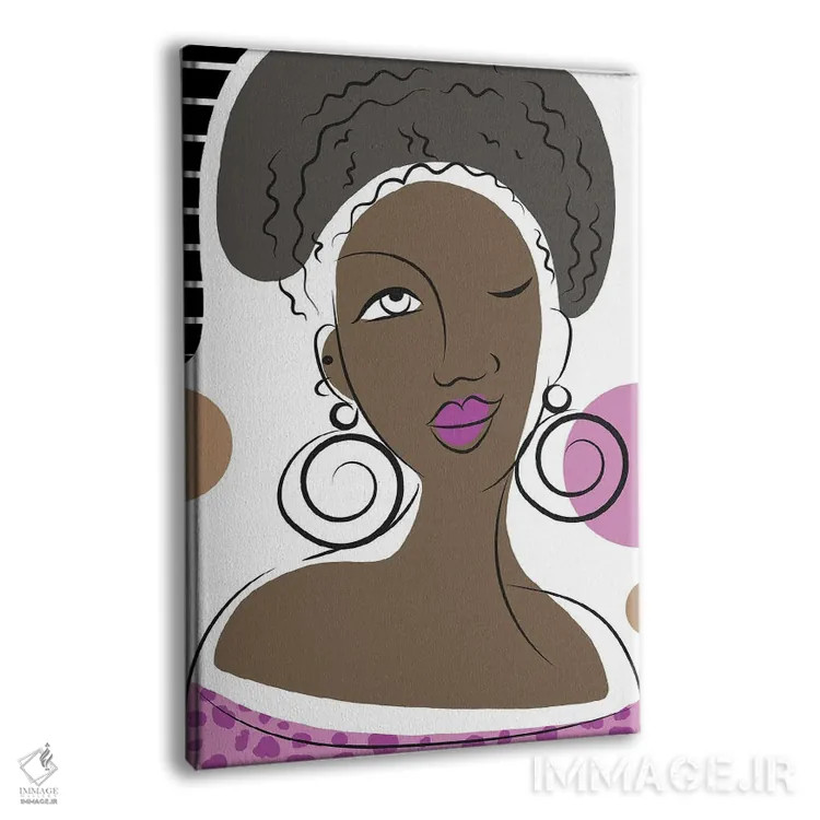 تابلو دکوراتیو بانوی چشمک زن اثر دیدر موشر - نمای پرسپکتیو محصول