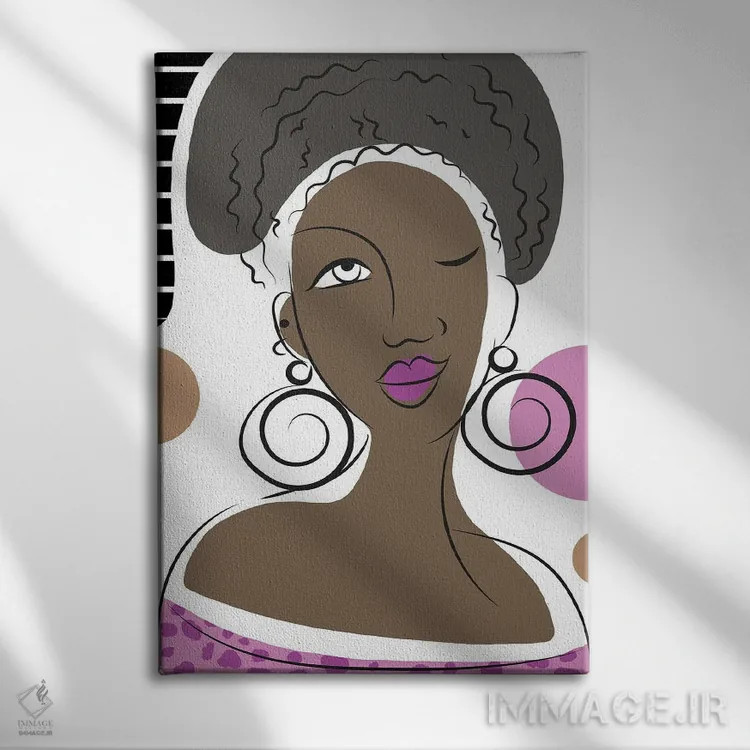 تابلو دکوراتیو بانوی چشمک زن اثر دیدر موشر - نمای روبهرو روی دیوار