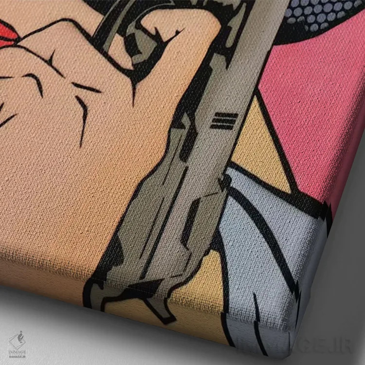 تابلو دکوراتیو ادامه بده اثر دی۱۳ایگو - نمای نزدیک بافت بوم