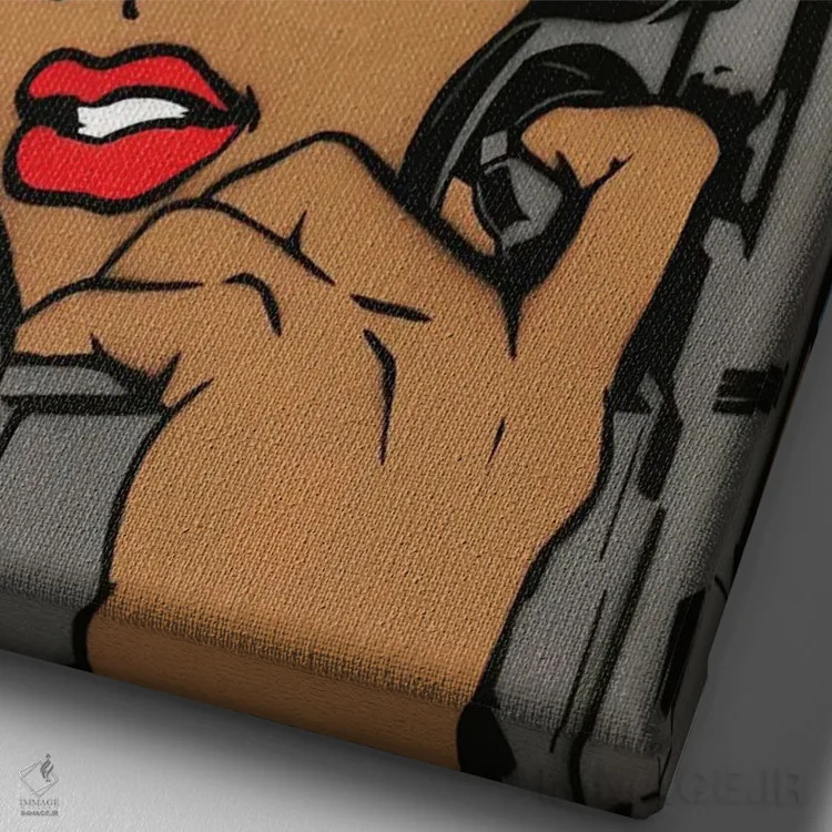 تابلو دکوراتیو ادامه بده اثر دی۱۳ایگو - نمای نزدیک بافت بوم