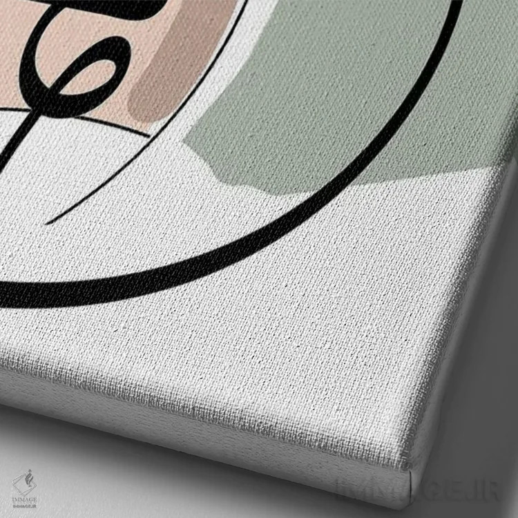 تابلو مینیمال زن خطوطی میان قرن اول اثر دیدر موشر - نمای نزدیک بافت بوم