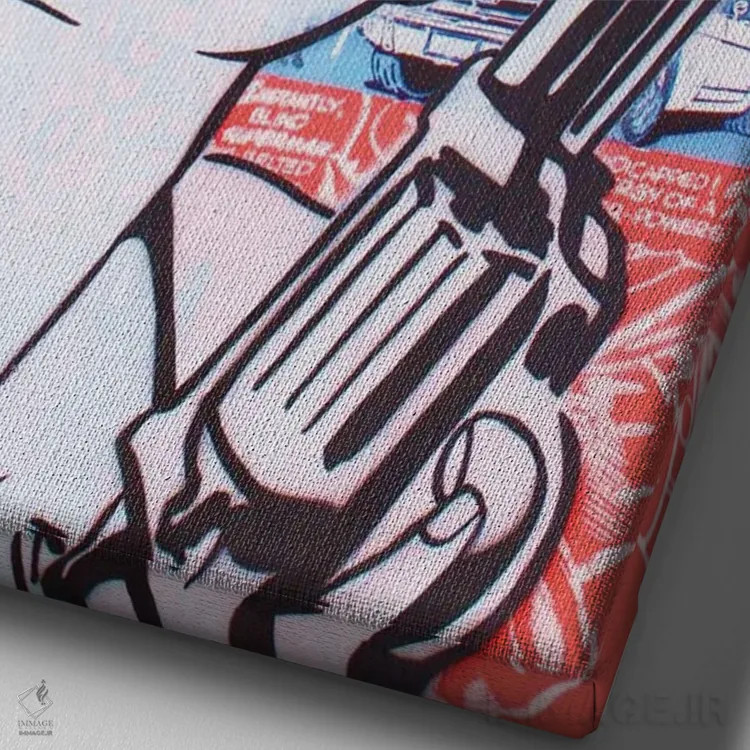 تابلو دکوراتیو عاشقشم اثر دی۱۳ایگو - نمای نزدیک بافت بوم