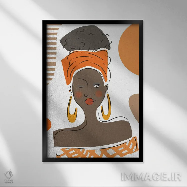 تابلو دکوراتیو چشمک چشمک اثر دیدر موشر - نمای قابدار مشکی