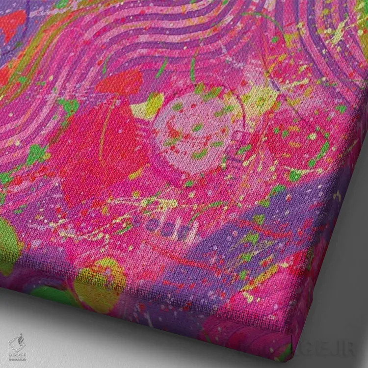 تابلو انتزاعی انتزاعی زمانی دیگر اثر دیدر موشر - نمای نزدیک بافت بوم