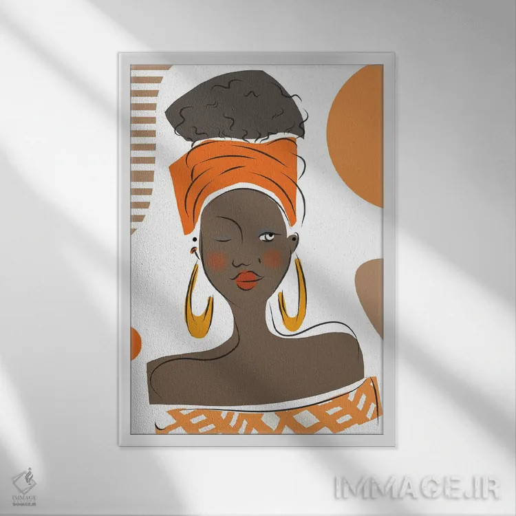 تابلو دکوراتیو چشمک چشمک اثر دیدر موشر - نمای قابدار سفید