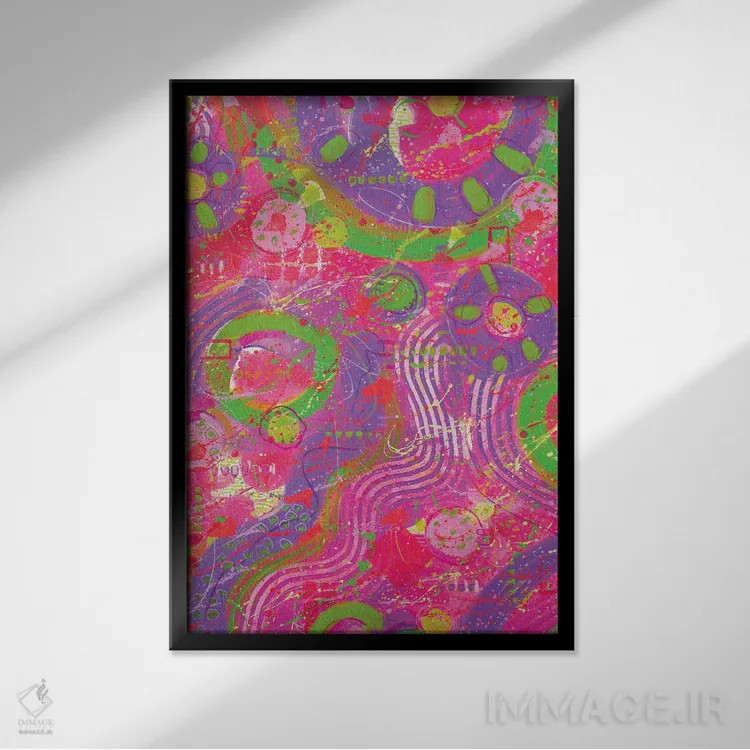 تابلو انتزاعی انتزاعی زمانی دیگر اثر دیدر موشر - نمای قابدار مشکی