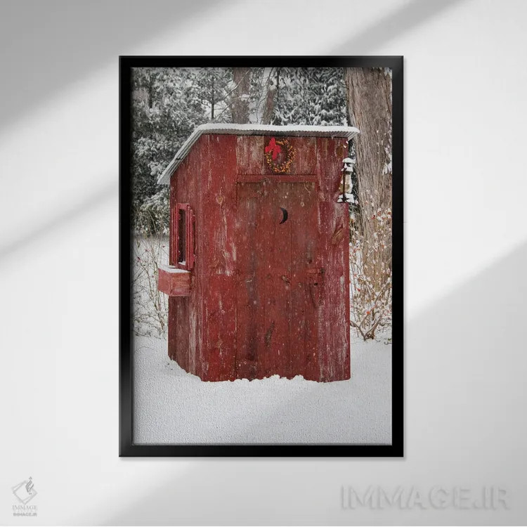 تابلو دکوراتیو سرویس بهداشتی تعطیلاتی اثر دانیتا دلیمنت - نمای قابدار مشکی