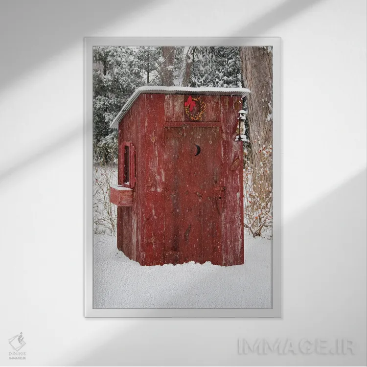 تابلو دکوراتیو سرویس بهداشتی تعطیلاتی اثر دانیتا دلیمنت - نمای قابدار سفید