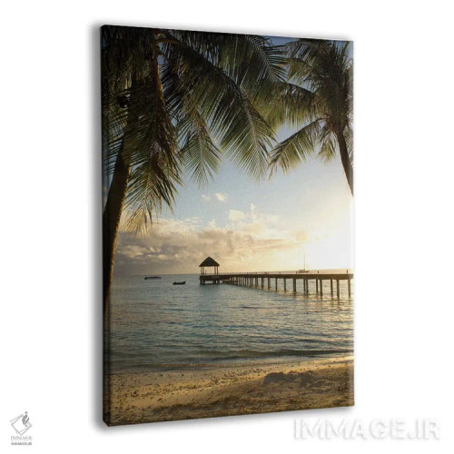 تابلو دکوراتیو اسکله و نخل اثر دانیتا دلیمنت - نمای پرسپکتیو محصول