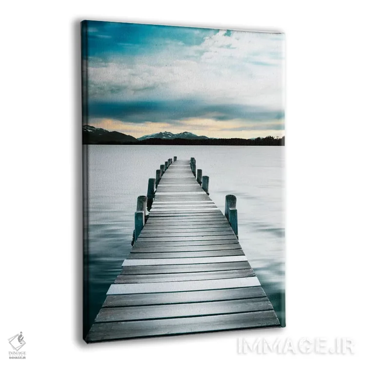 تابلو دکوراتیو اسکله چوبی اثر دانیتا دلیمنت - نمای پرسپکتیو محصول