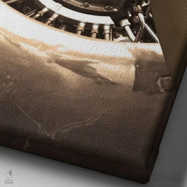 تابلو دکوراتیو هواپیمای دی سی ۴ اثر دانیتا دلیمنت - نمای نزدیک بافت بوم