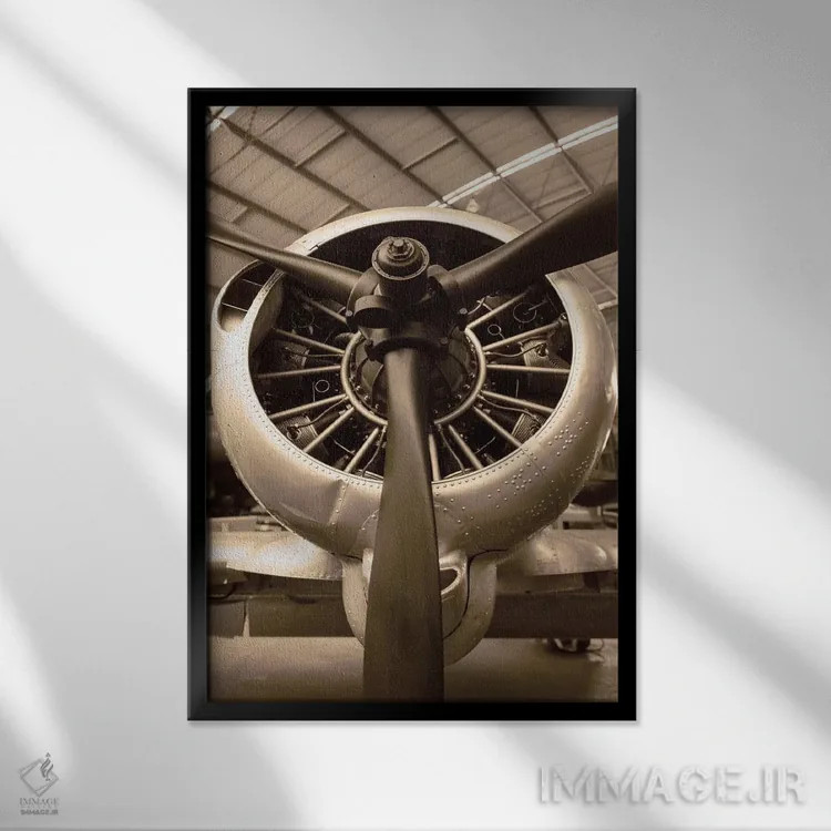 تابلو دکوراتیو جنگنده جنگ جهانی دوم اثر دانیتا دلیمنت - نمای قابدار مشکی