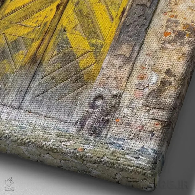 تابلو دکوراتیو درب موراویایی اثر دانیتا دلیمنت - نمای نزدیک بافت بوم