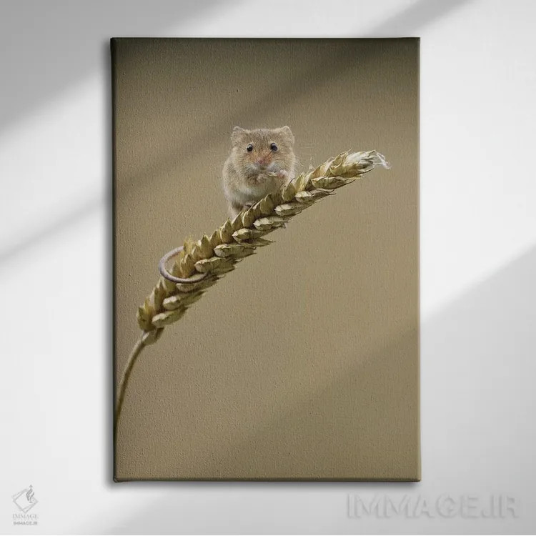 تابلو مدرن حین انجام کار غافلگیر شد اثر باور میسون - نمای روبهرو روی دیوار