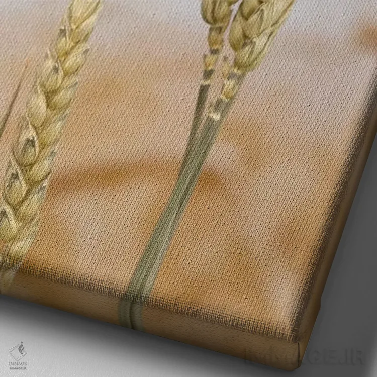 تابلو مدرن ناهار در بلندی اثر باور میسون - نمای نزدیک بافت بوم