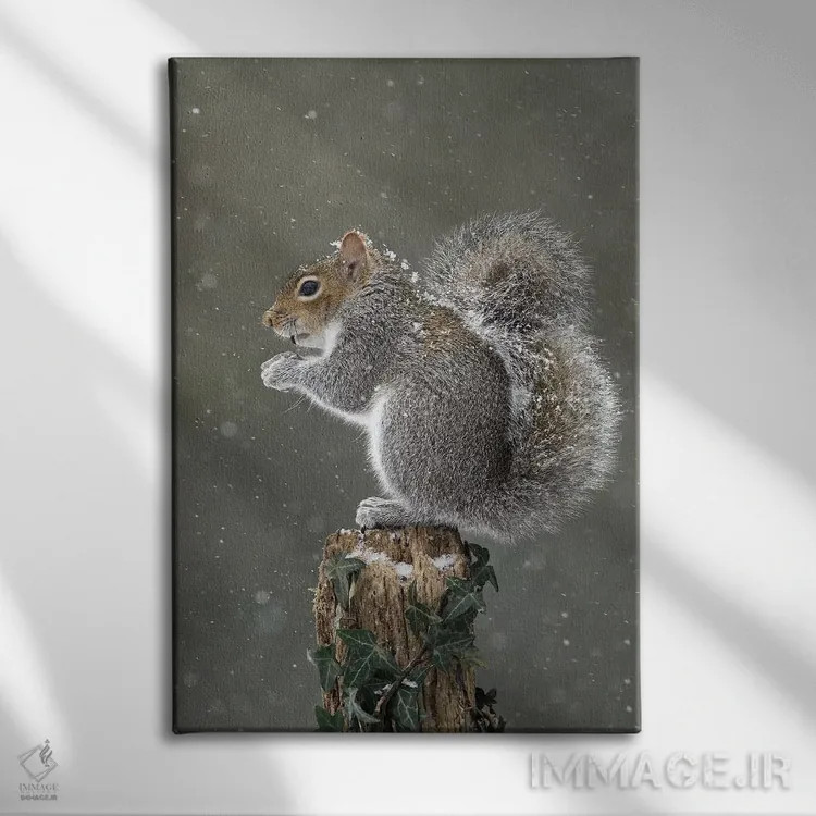 تابلو دکوراتیو اینجا بالا خیلی سرد است اثر باور میسون - نمای روبهرو روی دیوار