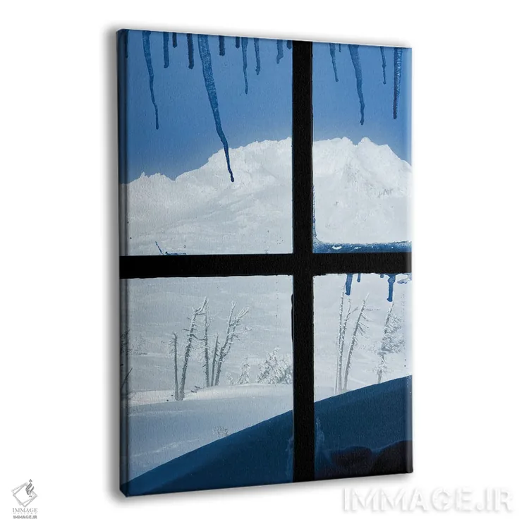 تابلو دکوراتیو نمای پنجره ای از کوه هود اثر دنیس فراتس - نمای پرسپکتیو محصول