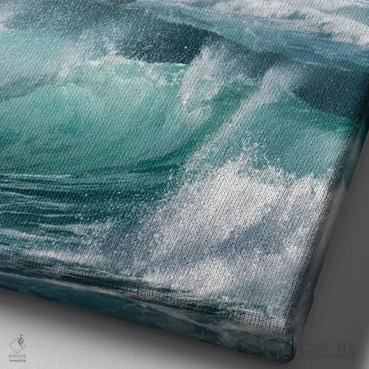 تابلو دکوراتیو پرش از صخره اثر دنیس فراتس - نمای نزدیک بافت بوم