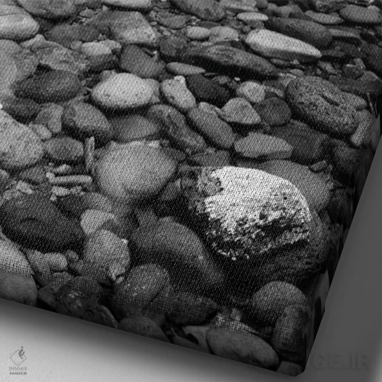 تابلو دکوراتیو آبشار سنگی اثر دنیس فراتس - نمای نزدیک بافت بوم