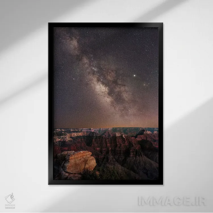 تابلو دکوراتیو شب گرند کنیون دو اثر دنیس فراتس - نمای قابدار مشکی