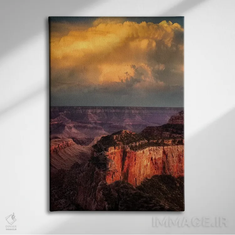 تابلو دکوراتیو غروب گرند کنیون دو اثر دنیس فراتس - نمای روبهرو روی دیوار