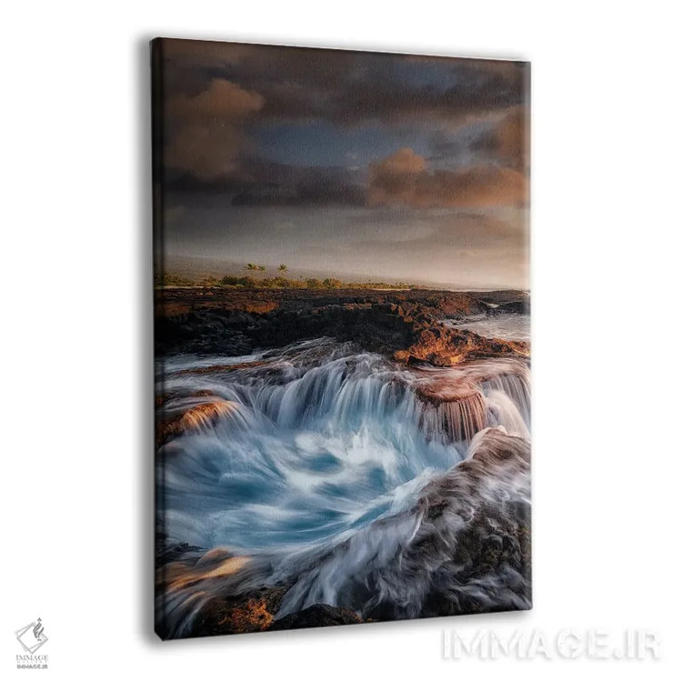 تابلو دکوراتیو آبشارهای لوله گدازه II اثر دنیس فراتس - نمای پرسپکتیو محصول