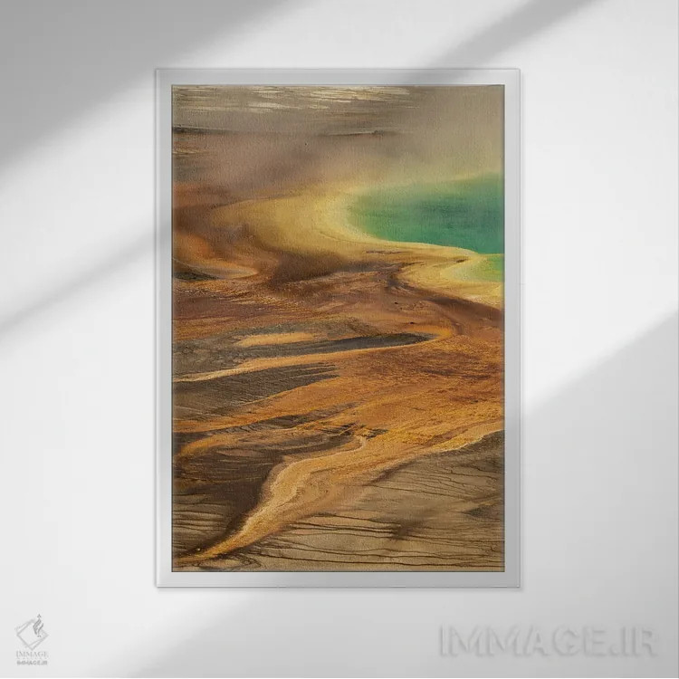 تابلو دکوراتیو تالاب رنگارنگ III اثر دنیس فراتس - نمای قابدار سفید