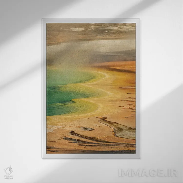 تابلو دکوراتیو تالاب رنگارنگ IV اثر دنیس فراتس - نمای قابدار سفید