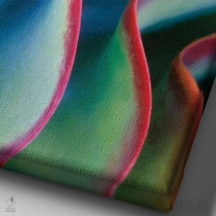 تابلو دکوراتیو ساکولنت گرمسیری اثر دنیس فراتس - نمای نزدیک بافت بوم