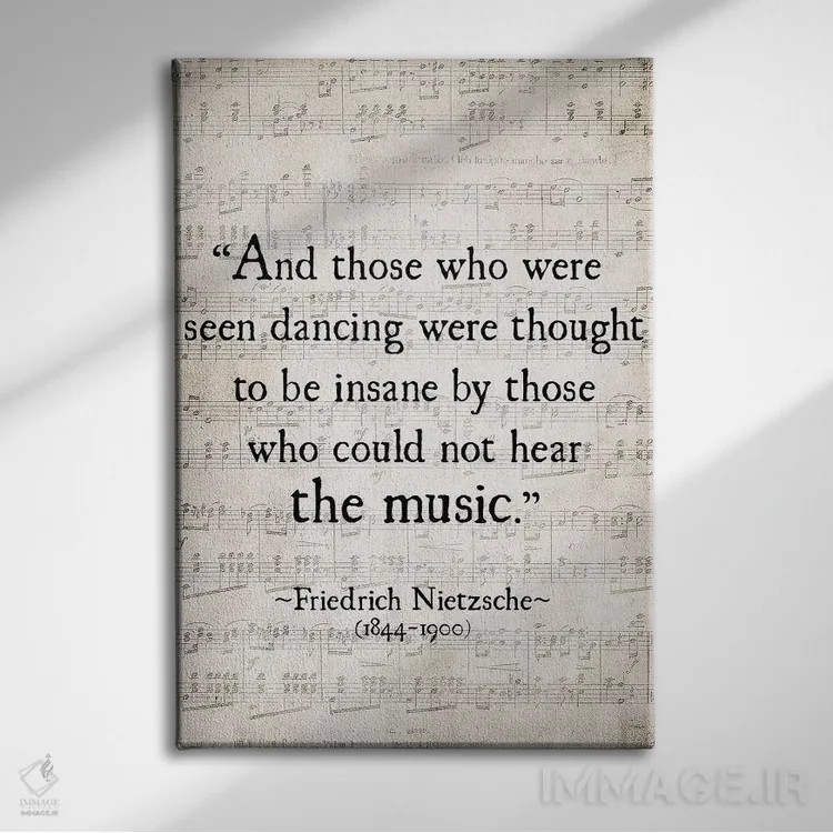 تابلو دکوراتیو فریدریش نیچه اثر دبرا اوبرتانک - نمای روبهرو روی دیوار