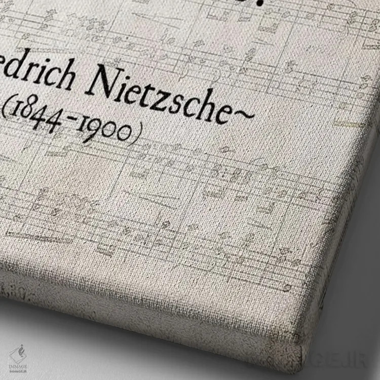 تابلو دکوراتیو فریدریش نیچه اثر دبرا اوبرتانک - نمای نزدیک بافت بوم