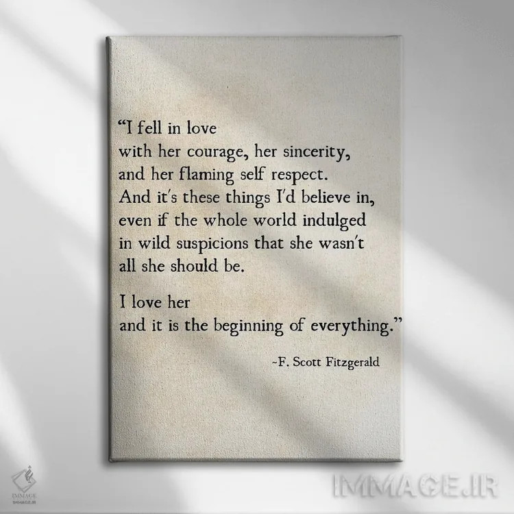 تابلو دکوراتیو عاشق شدم اثر دبرا اوبرتانک - نمای روبهرو روی دیوار