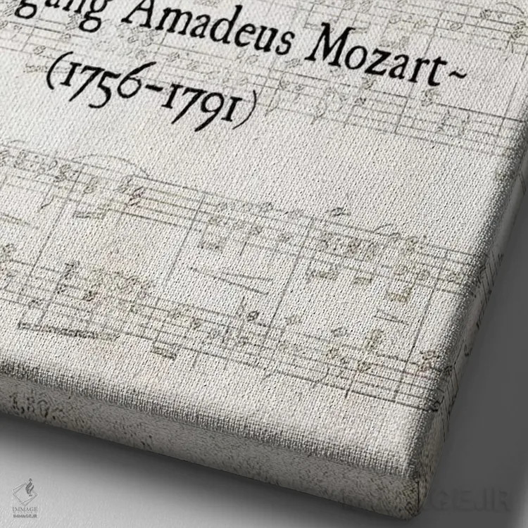 تابلو دکوراتیو تمام آنچه بر موزارت پافشاری دارم اثر دبرا اوبرتانک - نمای نزدیک بافت بوم