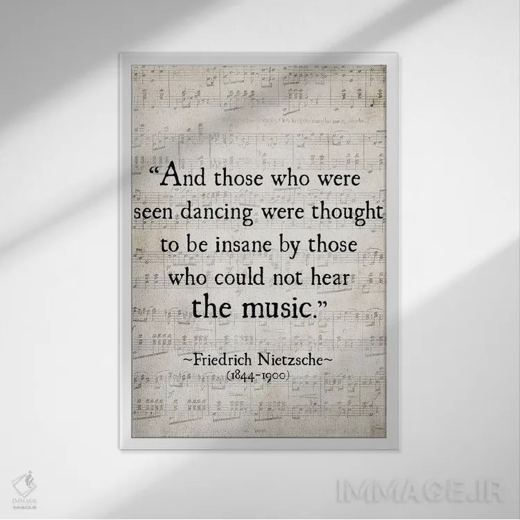 تابلو دکوراتیو فریدریش نیچه اثر دبرا اوبرتانک - نمای قابدار سفید