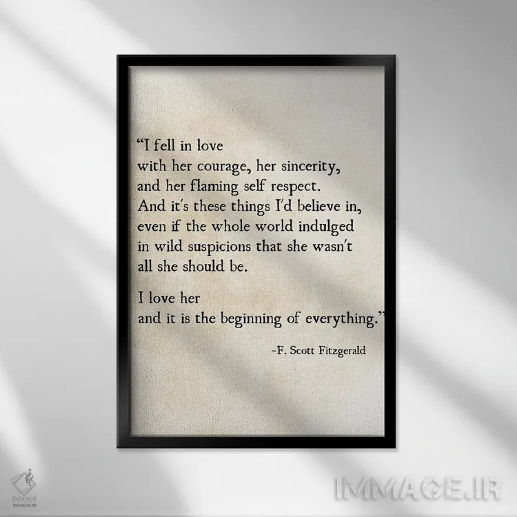 تابلو دکوراتیو عاشق شدم اثر دبرا اوبرتانک - نمای قابدار مشکی