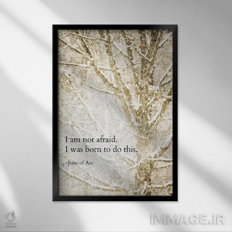 تابلو دکوراتیو من نمی ترسم اثر دبرا اوبرتانک - نمای قابدار مشکی