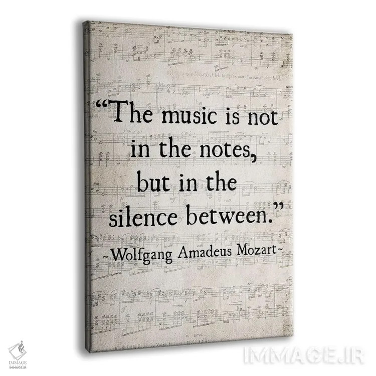 تابلو دکوراتیو موسیقی در نت ها نیست اثر دبرا اوبرتانک - نمای پرسپکتیو محصول