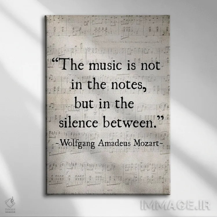 تابلو دکوراتیو موسیقی در نت ها نیست اثر دبرا اوبرتانک - نمای روبهرو روی دیوار