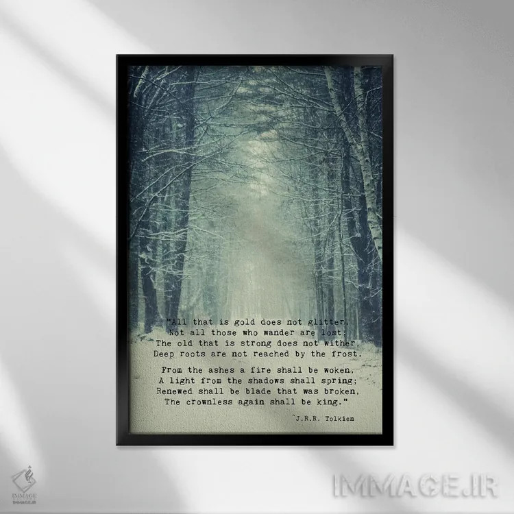 تابلو دکوراتیو هرآنچه که طلاست اثر دبرا اوبرتانک - نمای قابدار مشکی