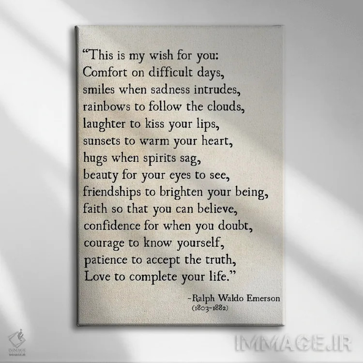 تابلو دکوراتیو آرزوی من برای تو اثر دبرا اوبرتانک - نمای روبهرو روی دیوار