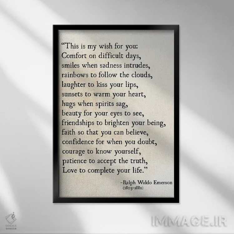 تابلو دکوراتیو آرزوی من برای تو اثر دبرا اوبرتانک - نمای قابدار مشکی