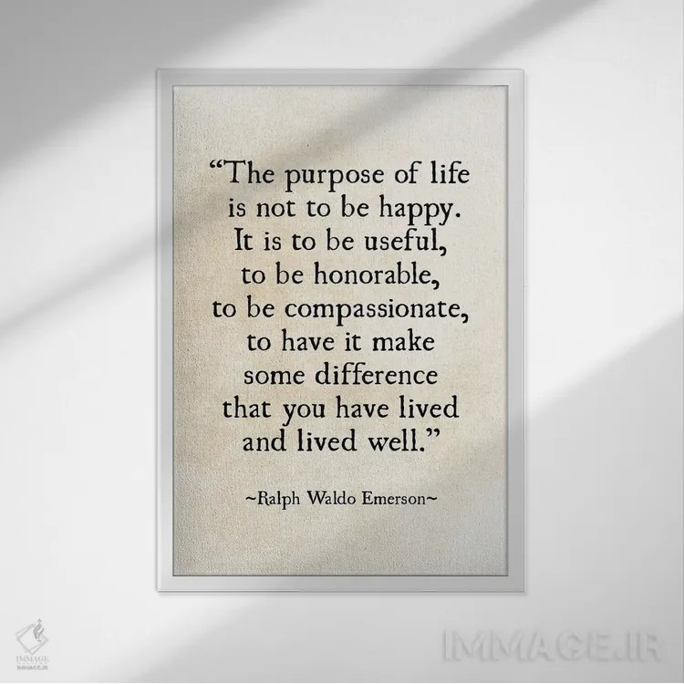 تابلو دکوراتیو هدف زندگی اثر دبرا اوبرتانک - نمای قابدار سفید