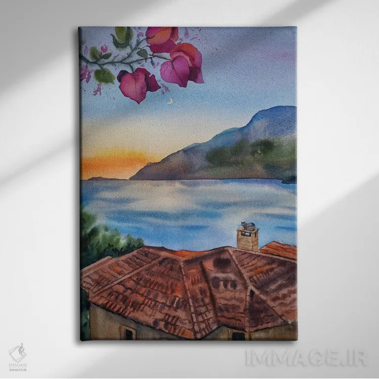 تابلو دکوراتیو ماه نو در کاش اثر دلنارا ال - نمای روبهرو روی دیوار