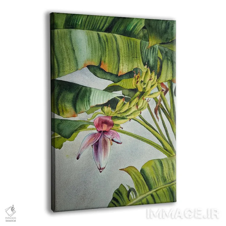 تابلو دکوراتیو درخت موز اثر دلنارا ال - نمای پرسپکتیو محصول