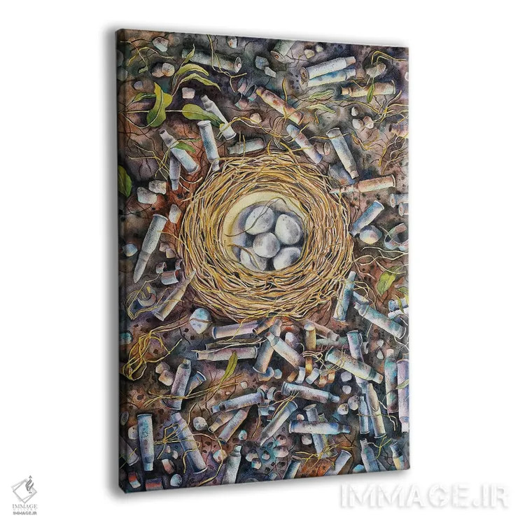 تابلو دکوراتیو بهار خواهد آمد اثر دلنارا ال - نمای پرسپکتیو محصول