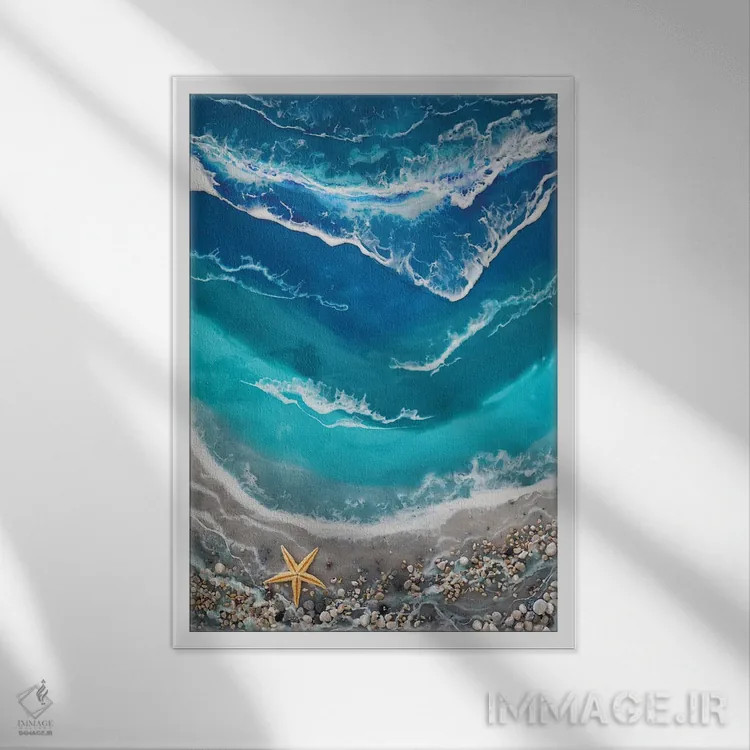 تابلو دکوراتیو رویا اثر دلنارا ال - نمای قابدار سفید