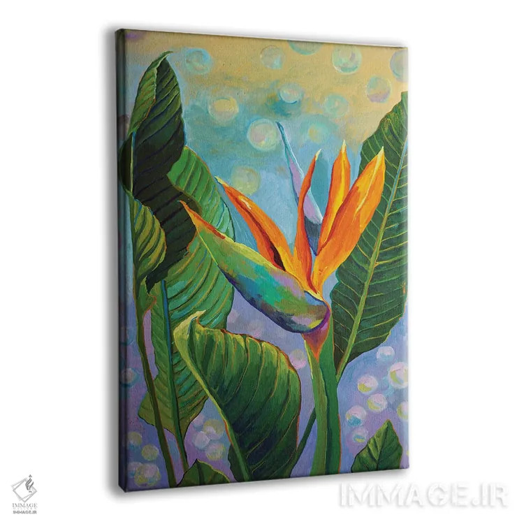 تابلو دکوراتیو Tropical Flower,استرلیتزیا، گل استوایی اثر دلنارا ال - نمای پرسپکتیو محصول